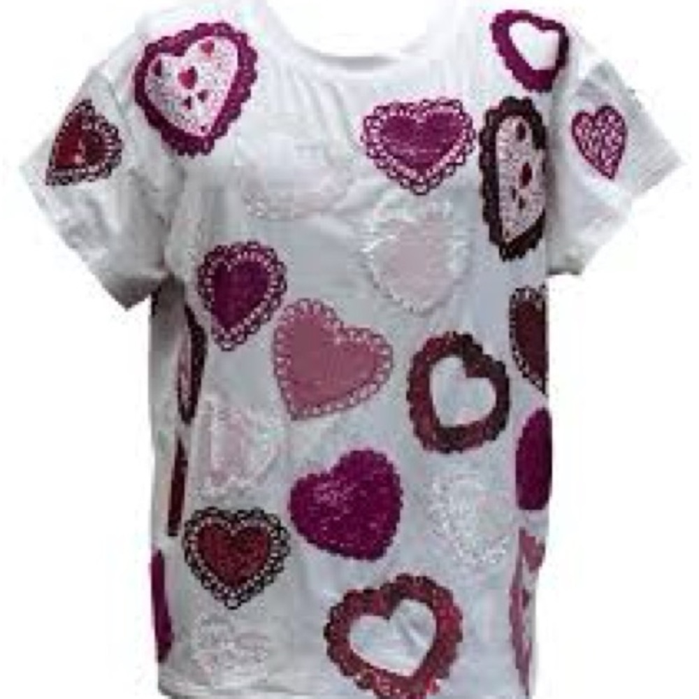 Queen of Sparkle Sequin Valentines T-Shirt